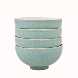 Image of Denby Elements Green 4 Piece Rice Bowl Set