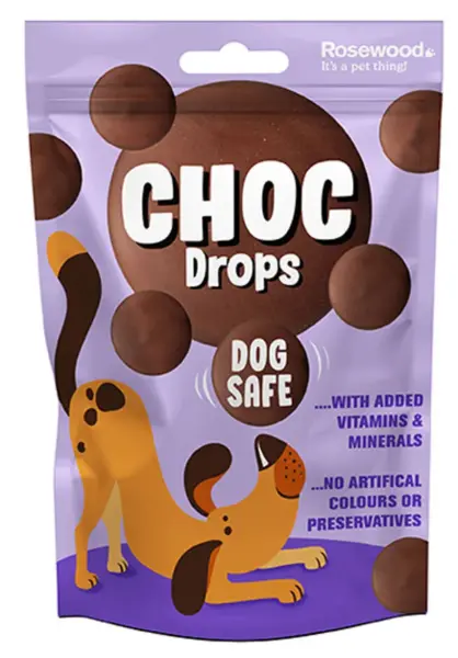 Image of Rosewood Dog Safe Choc Drops Dog Treats 200g