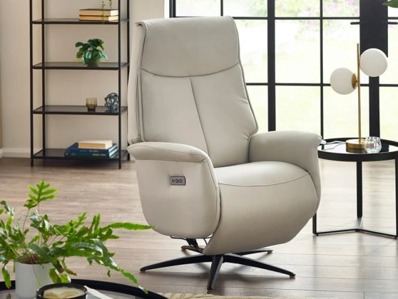 Image of Julian Bowen Sofia Grey Faux Leather Recliner Chair