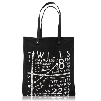 Image of Jack Wills Eastleigh Canvas Tote Bag - Black