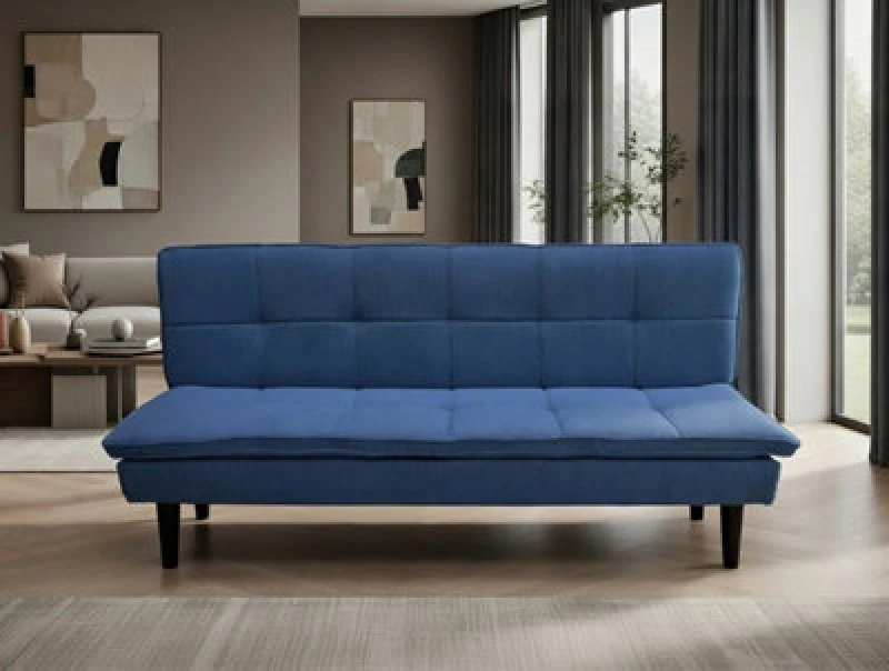 Image of DS Living The Fermo 2 Seater Sofa Bed in Navy Navy Unisex
