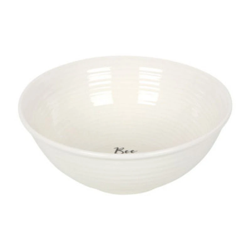 Image of Something Different Something Different Bee Happy Bowl in White White One Size Unisex 5063107812575