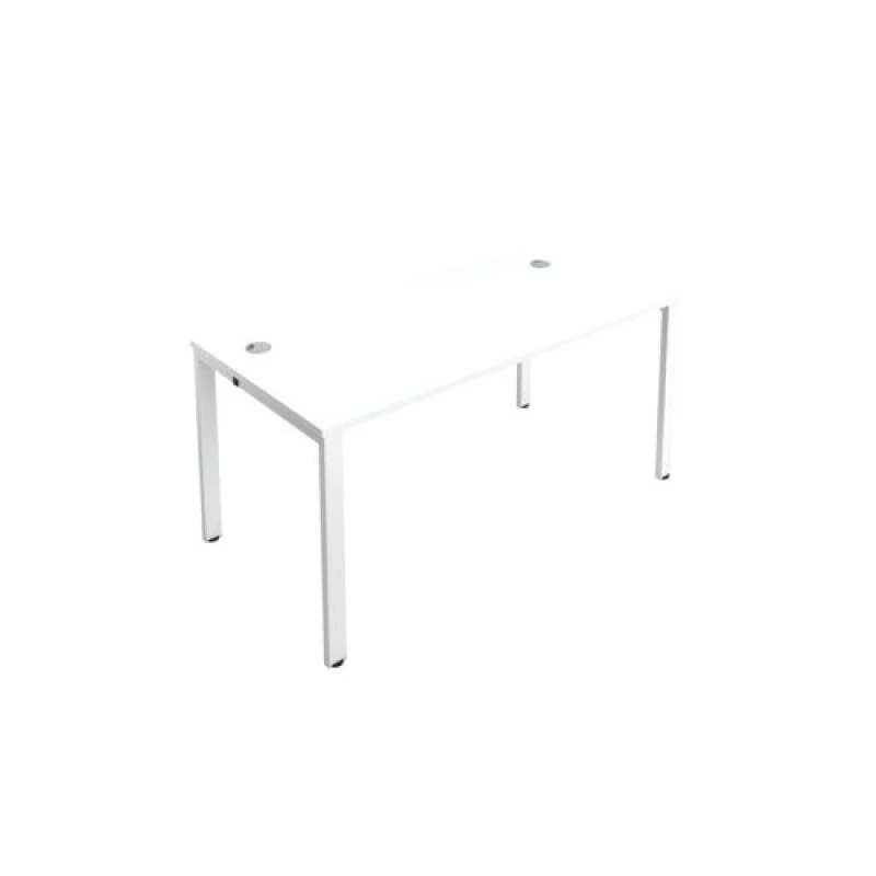 Image of Jemini 1 Person Bench Desk 1200x800x730mm White/White KF808510