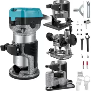 Image of VEVOR Wood Trimmer, 710W Router Tool, Electric Hand Trimmer Wood Laminator w/ 3 Router Collets, Woodworking Router w/ Fixed & Plunge & Tilt & Offset B