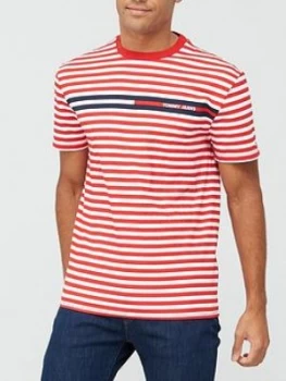 Image of Tommy Jeans Tommy Jeans Branded Stripe T-Shirt