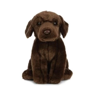 Image of Living Nature Soft Toy - Plush Labrador Dog, Chocolate Brown (20cm)