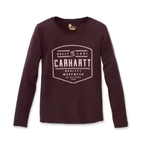 Image of Carhartt Womens Graphic Long Sleeve Cotton T Shirt Tee M - Bust 36-37' (91-94cm)