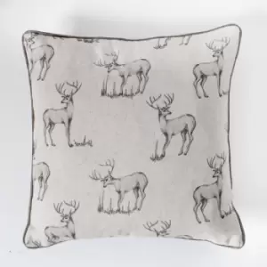 Image of Gallery Direct All Over Stag Cushion Natural
