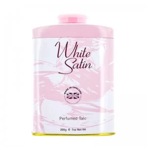 Image of Taylor of London White Satin Perfumed Talcum Powder 200g