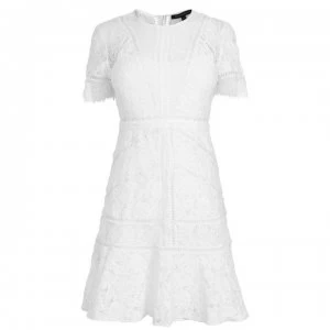 Image of French Connection Lace Dress - White