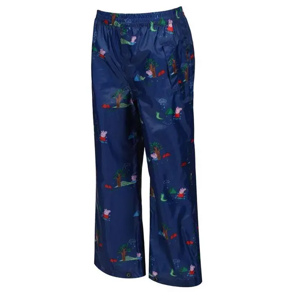 Image of Regatta Peppa Pig Waterproof Pack-It Overtrousers - Blue C36-C48