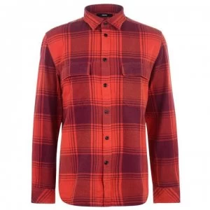 Image of Diesel Large Check Shirt - Orange 42M
