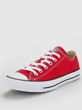 Image of Converse Chuck Taylor All Star Ox, Red/White, Size 9.5, Men
