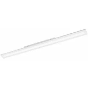 Image of Flush Ceiling Light Colour White Shade Slim White Plastic Bulb LED 30W Included