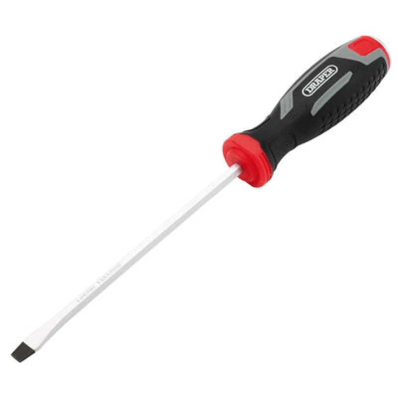 Image of Draper 13464 Pound Thru Slotted Soft Grip Screwdriver, SL6.5 x 150mm 13464