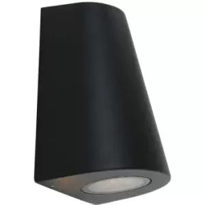 Image of Sienna Outdoor Up Down Wall Light Black Matt, Glass Transparent IP44