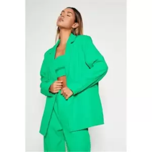 Image of I Saw It First Green Woven Single Breasted Tailored Blazer - Green