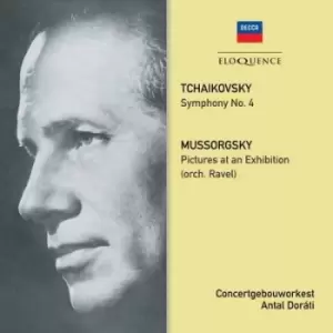 Image of Tchaikovsky Symphony No 4/Mussorgsky Pictures at an Exhibition by Pyotr Il'yich Tchaikovsky CD Album