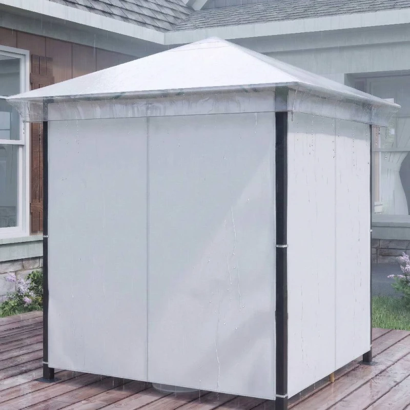 Image of OUTSUNNY 2 x 2 (m) Gazebo Protective Cover, Waterproof Cover in Clear Size: 2000mm x 2000mm Clear Unisex 2000mm x 2000mm