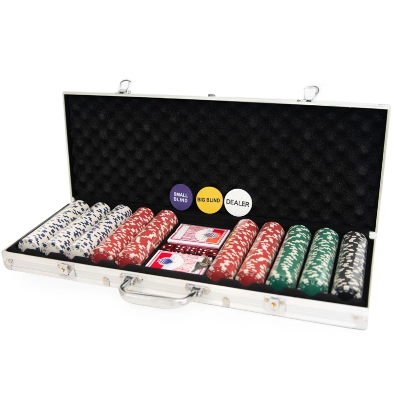 Image of Planet Direct M.Y Texas Holdem Poker Set 500 Piece Silver unisex Medium