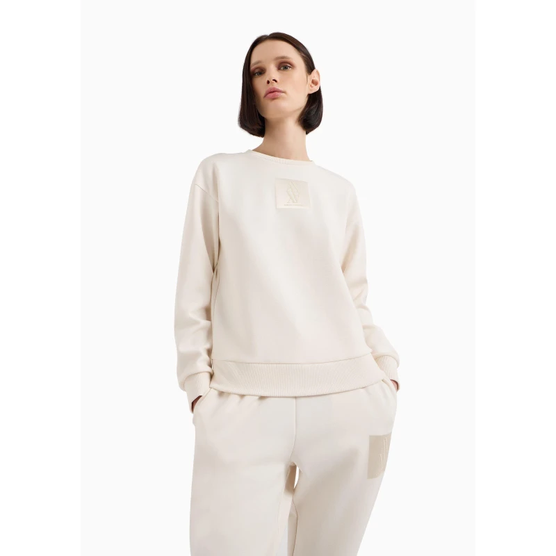 Image of Armani Exchange Womens Crew-Neck Sweatshirt Iso female 10 (S)