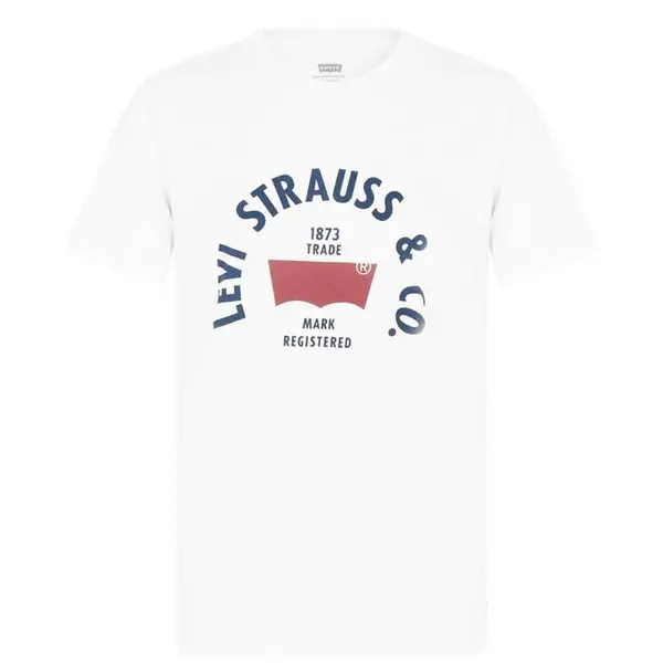 Image of Levis Varsity Circle T-Shirt - White XS