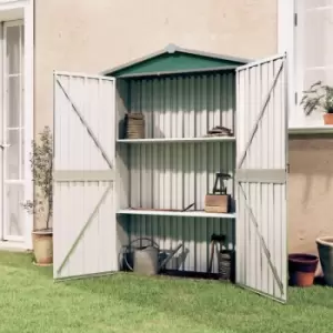 Image of Vidaxl - Garden Shed Green 107.5x46x183cm Galvanised Steel - Green