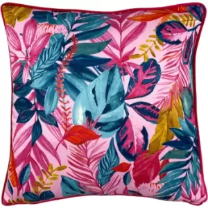 Image of Psychedelic Jungle Tropical Cushion Pink - Pink - Furn.