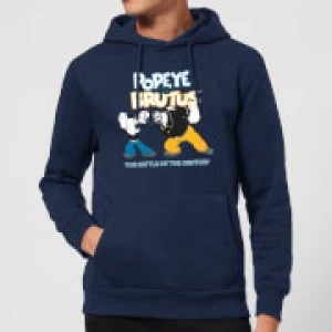 Image of Popeye Popeye Vs Brutus Hoodie - Navy - S