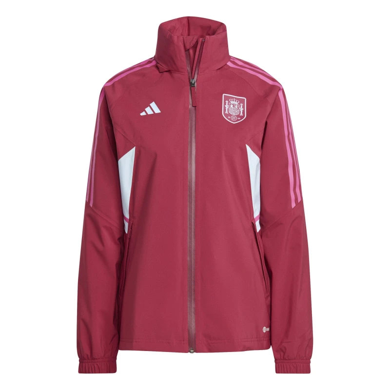 Image of adidas Womens Licensed Rain Anorak Red female 8 (XS)