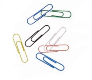 Image of Value Paperclip Large Plain Assorted Colours Box 100