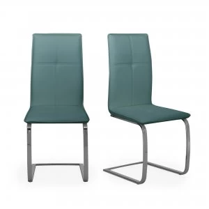 Image of Juno Set of 2 Dining Chairs Teal (Blue)