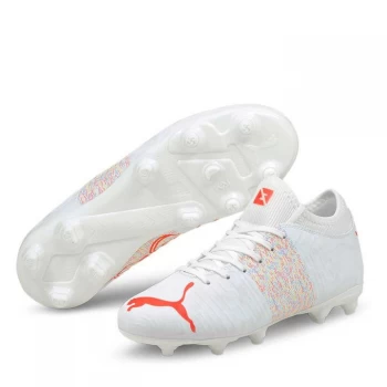 Image of Puma Future Z 4.1 Junior FG Football Boots - WHITE/RED