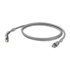 Image of Weidmuller Grey Cat6 Cable, S/FTP, Male RJ45/Male RJ45, Terminated, 500mm