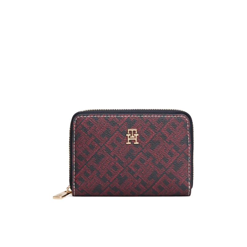 Image of Tommy Hilfiger Womens Mono Zip Around Purse Blue female One Size