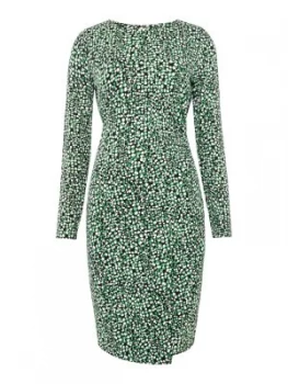 Image of Michael Kors Reptile border wrap dress Multi Coloured