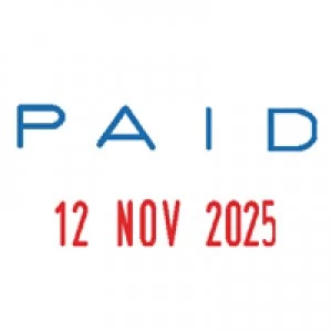 Image of Colop Self Inking Mini Text and Date Stamp PAID S160L2