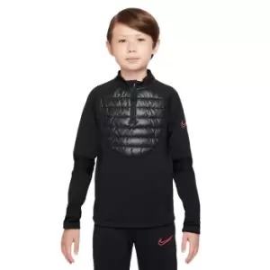 Image of Nike Childrens/Kids Academy Winter Warrior Therma-Fit Top (L) (Black)