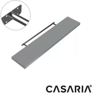 Image of Floating Shelves Shelf Including Bracket Wall Shelving Living Room Kitchen Black White Grey Oak High Gloss Matt 50 70 90 110cm 50cm grau (de)