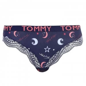 Image of Tommy Bodywear Lace Brazilian Briefs - NAVY STAR 00J