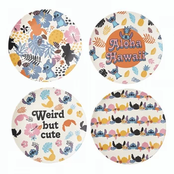 Image of Funko Homeware Disney Lilo & Stitch Aloha Hawaii Bamboo Plate Set