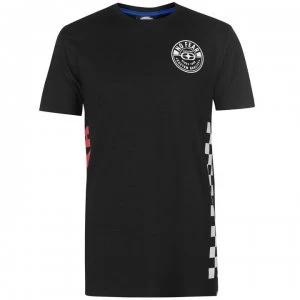 Image of No Fear Check Logo T Shirt Mens - Black