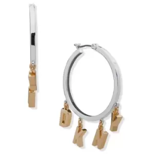 Image of Ladies DKNY Jewellery PE 35MM DKNY HOOP TWO
