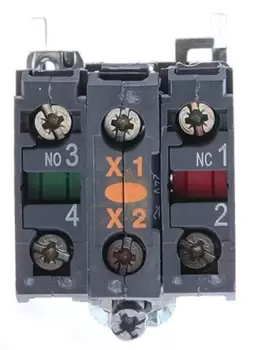 Image of Schneider Electric Harmony XB4 Light Block - 1NO 1NC Yellow, 24 V ac/dc