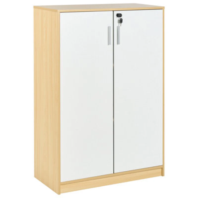 Image of Beliani Storage Unit Zehna Light Brown/ White