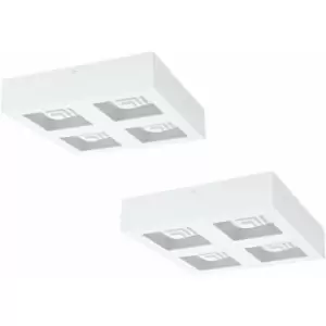 Image of Loops - 2 pack Wall / Ceiling Light Modern White Box Lamp 270mm x 270mm 6.3W led