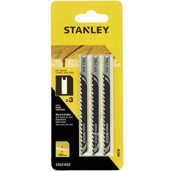 Image of Stanley Jigsaw Blade Wood - STA21033-XJ