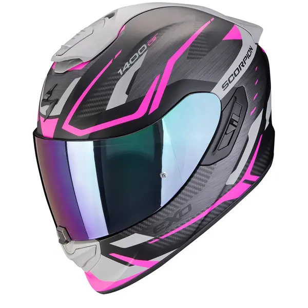 Image of Scorpion EXO-1400 Evo II Air Accord Matt Black Pink Full Face Helmet Size L