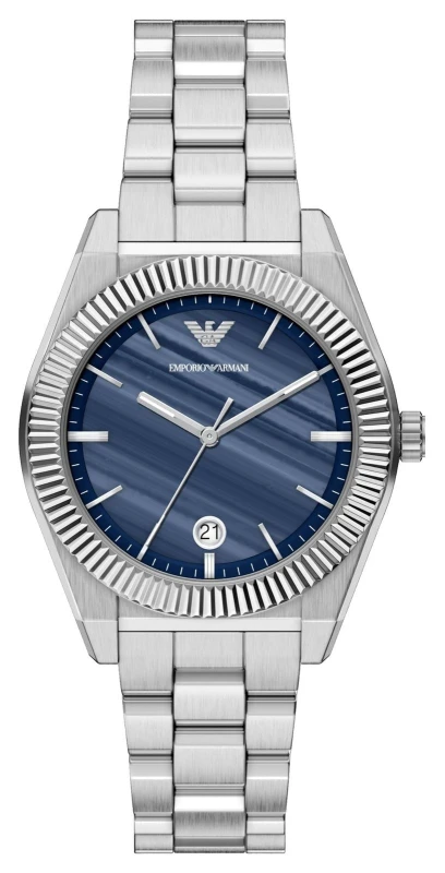 Image of Emporio Armani AR11758 Federico (37mm) Blue Dial / Stainless Watch