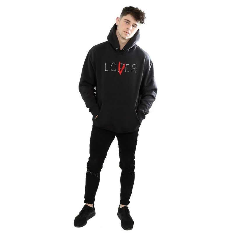 Image of IT IT Men Loser Lover Hoodie in Black Size: Small Black S Male 5063300599396